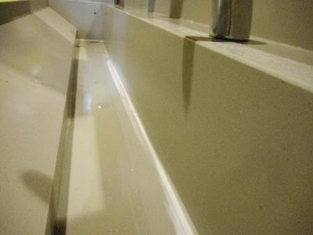 Before A Close Up Of The Seam Separation In The Trough Sink